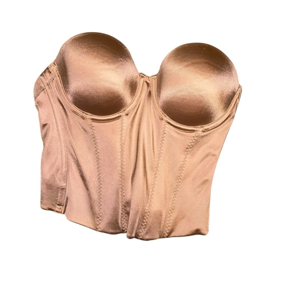 Victorias Secret Nude BACK OFF BABY Push Up strapless Shaper Bustier 34C